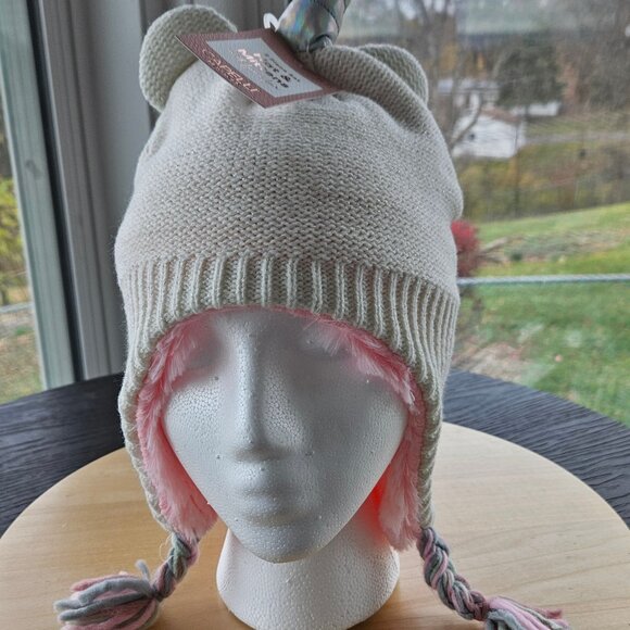 Toddler Girls Unicorn Winter Hat and Mitten Set NWT 2t-4t Capelli New York - Picture 1 of 8